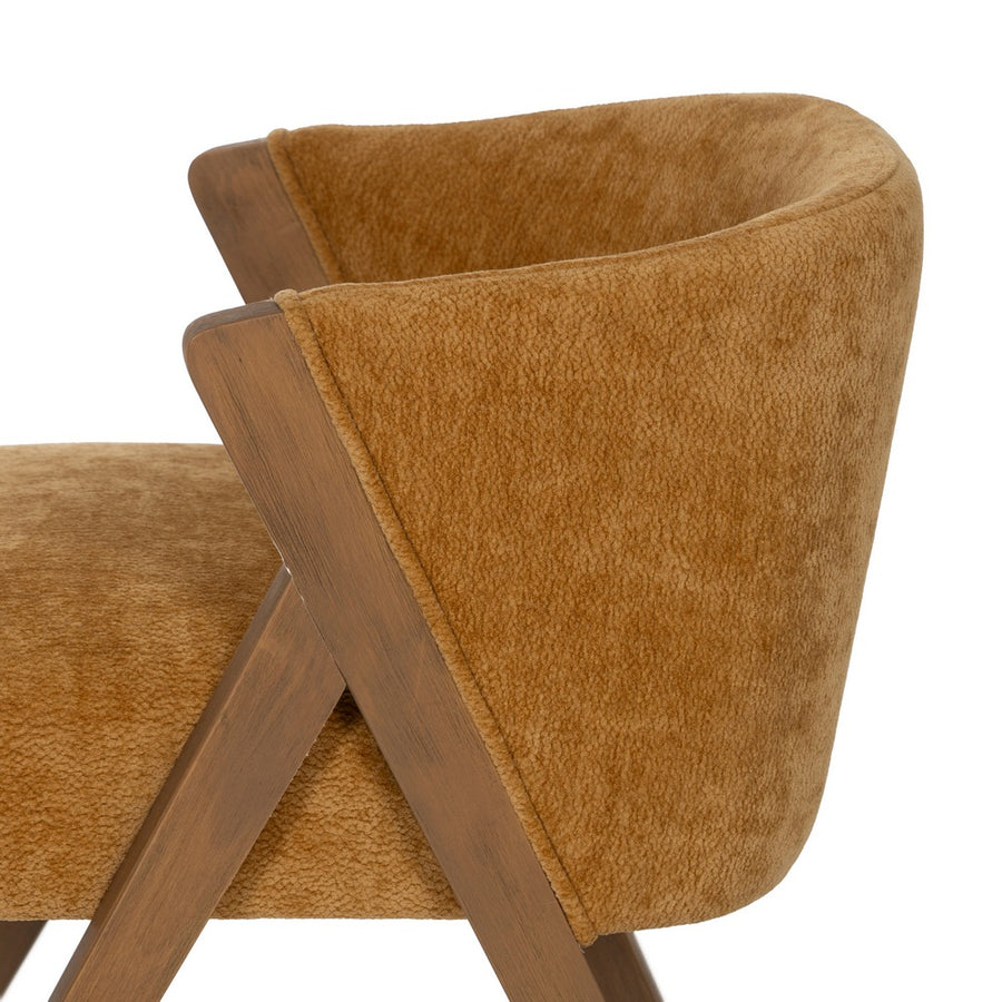 SILLA AMARILLO MADERA DE ABEDUL SALÓN 58 X 59,50 X 68,50 CM