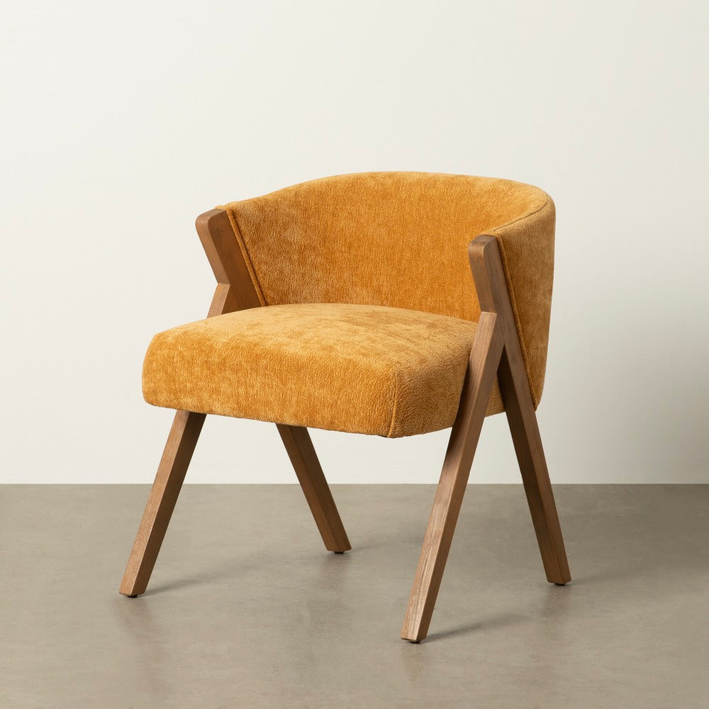 SILLA AMARILLO MADERA DE ABEDUL SAL�N 58 X 59,50 X 68,50 CM