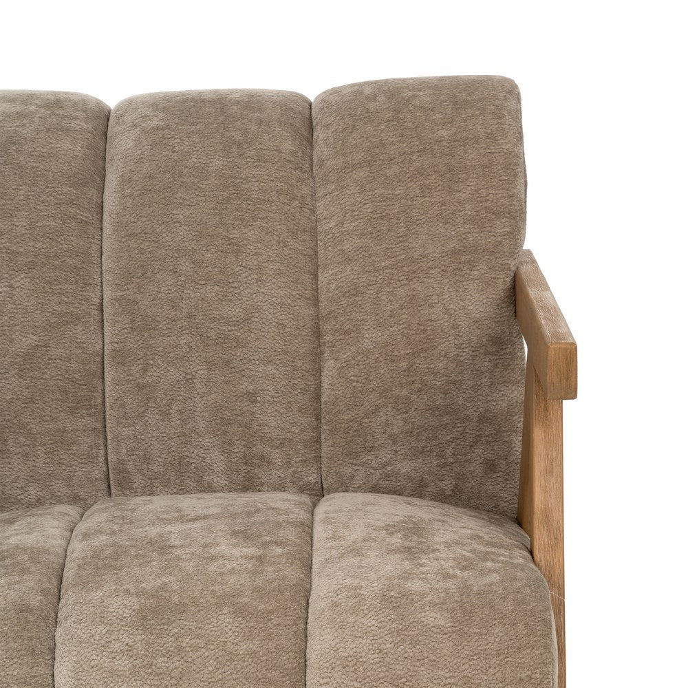 SILLÓN TAUPE MADERA DE ABEDUL SALÓN 76,50 X 87 X 72,50 CM