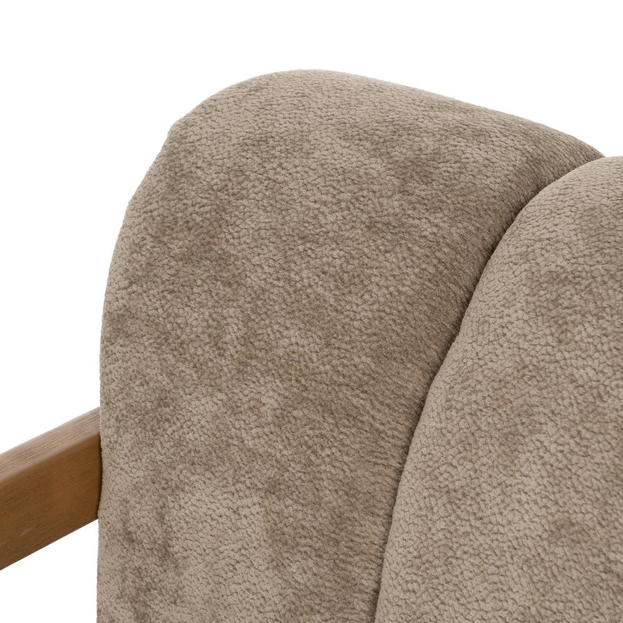 SILLÓN TAUPE MADERA DE ABEDUL SALÓN 76,50 X 87 X 72,50 CM