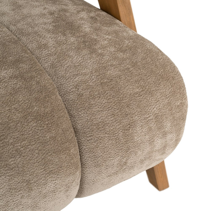 SILLÓN TAUPE MADERA DE ABEDUL SALÓN 76,50 X 87 X 72,50 CM