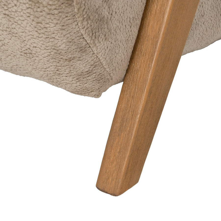 SILLÓN TAUPE MADERA DE ABEDUL SALÓN 76,50 X 87 X 72,50 CM