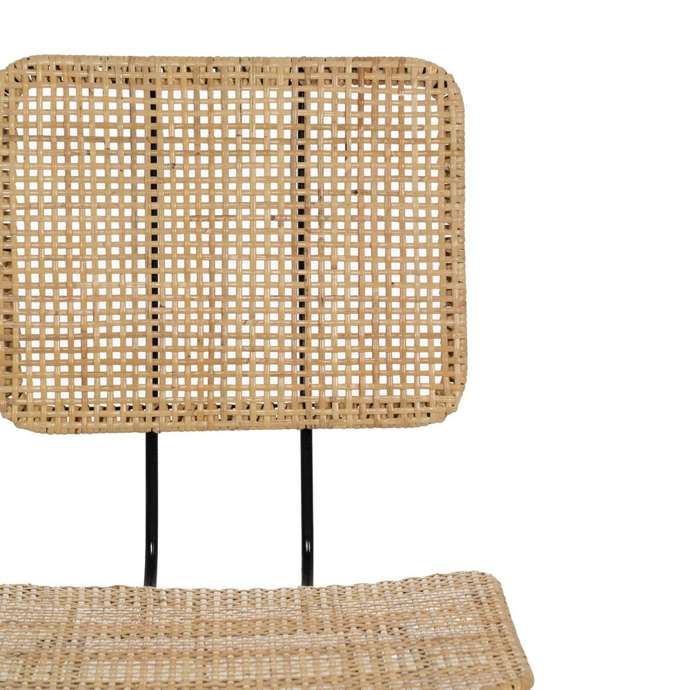 NATURAL FIBER-METAL LIVING ROOM CHAIR 51 X 50 X 84 CM