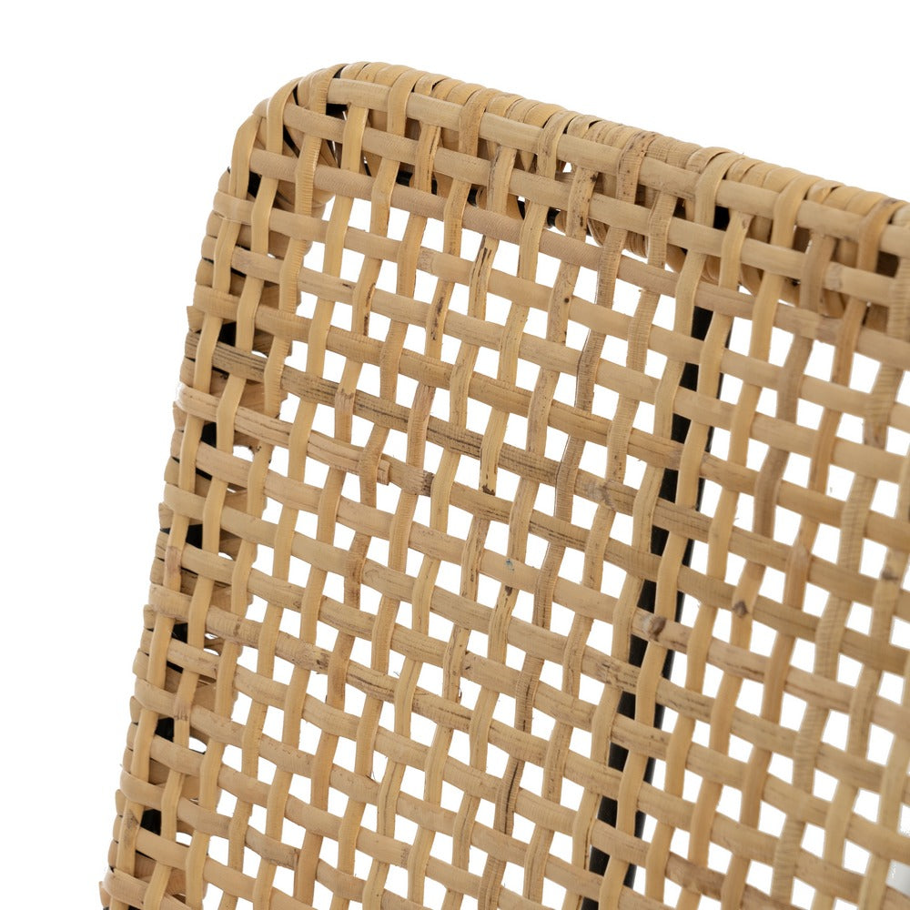 NATURAL FIBER-METAL LIVING ROOM CHAIR 51 X 50 X 84 CM