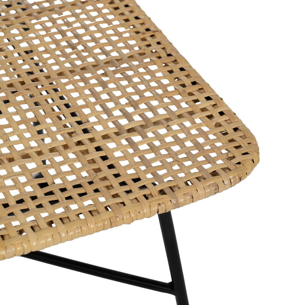 NATURAL FIBER-METAL LIVING ROOM CHAIR 51 X 50 X 84 CM