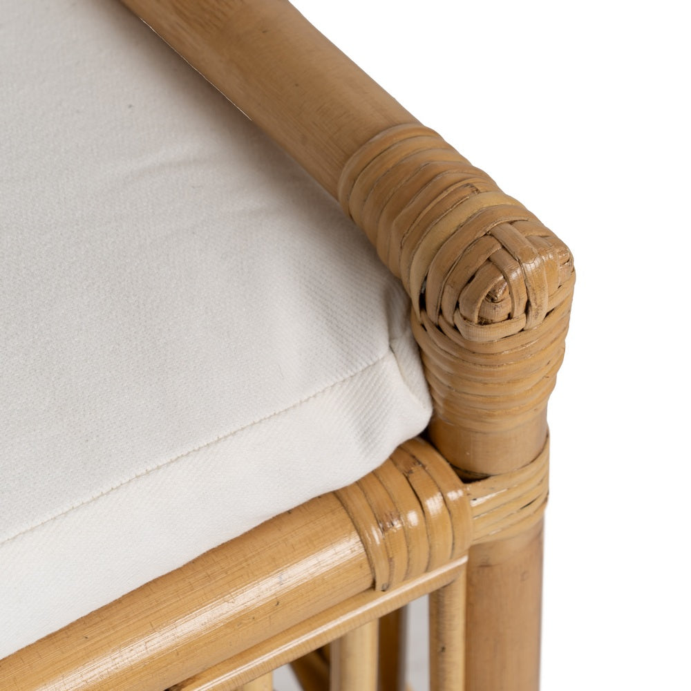 NATURAL FIBER LIVING ROOM CHAIR 57 X 57 X 90 CM