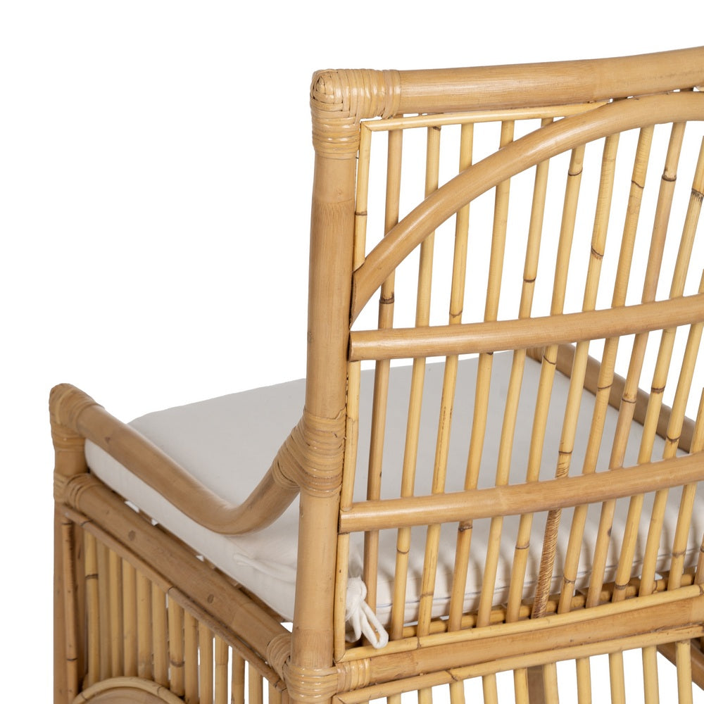 NATURAL FIBER LIVING ROOM CHAIR 57 X 57 X 90 CM