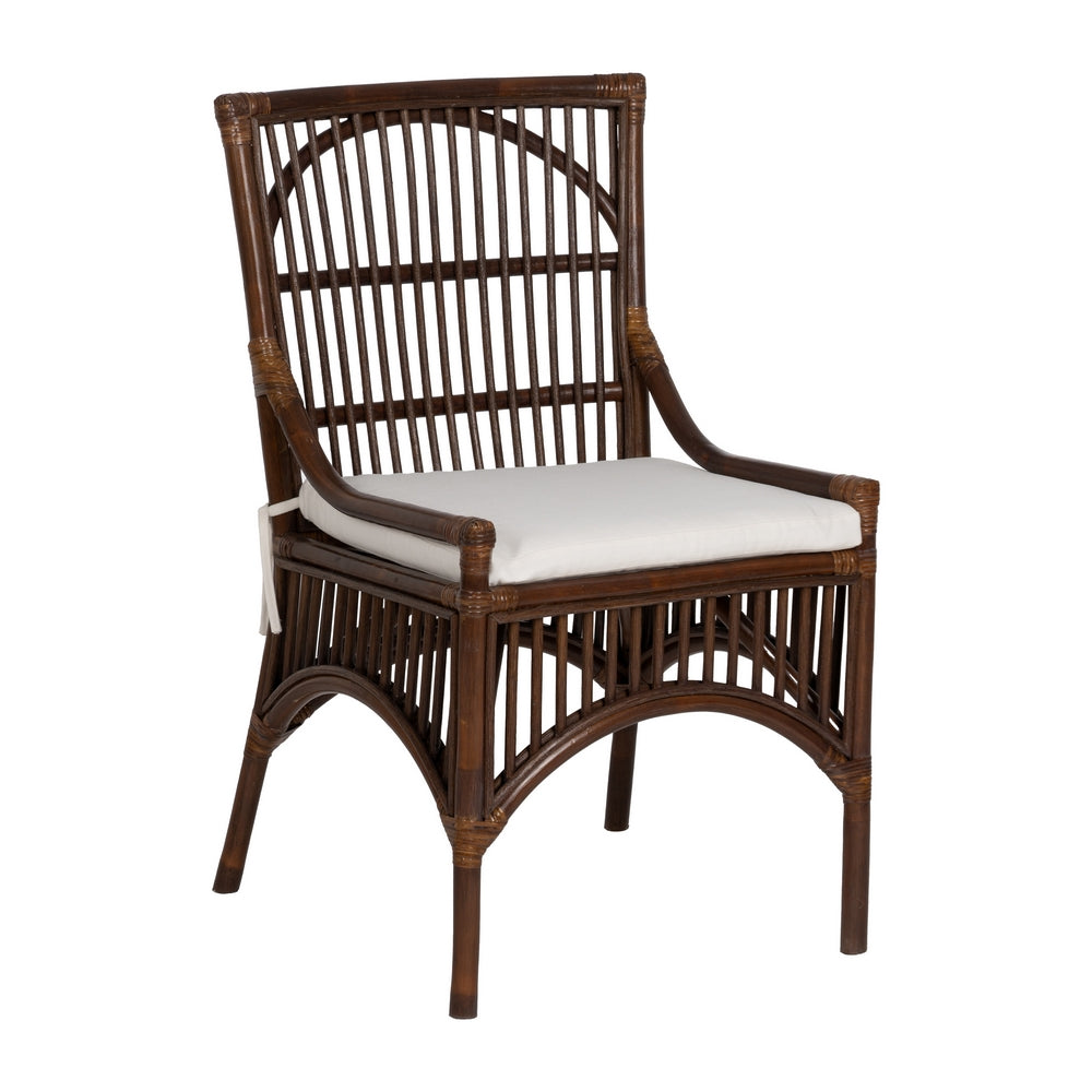 BROWN NATURAL FIBER LIVING ROOM CHAIR 57 X 57 X 90 CM