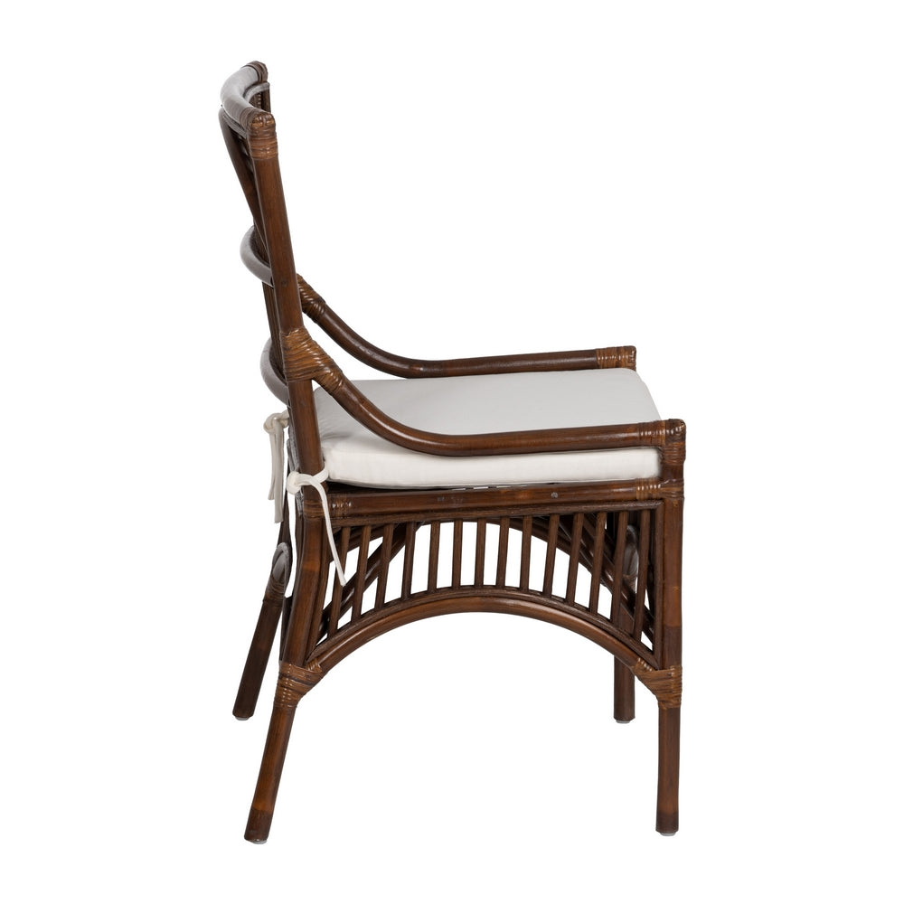 BROWN NATURAL FIBER LIVING ROOM CHAIR 57 X 57 X 90 CM