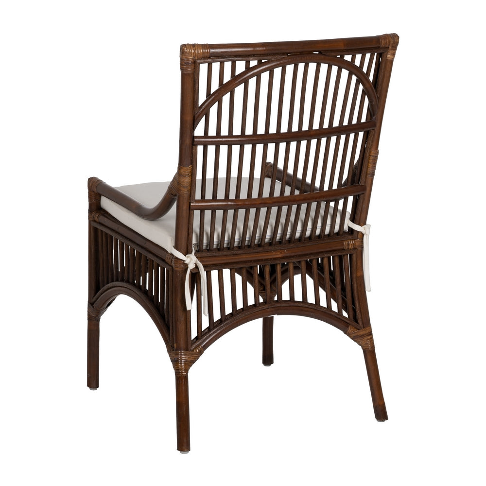 BROWN NATURAL FIBER LIVING ROOM CHAIR 57 X 57 X 90 CM