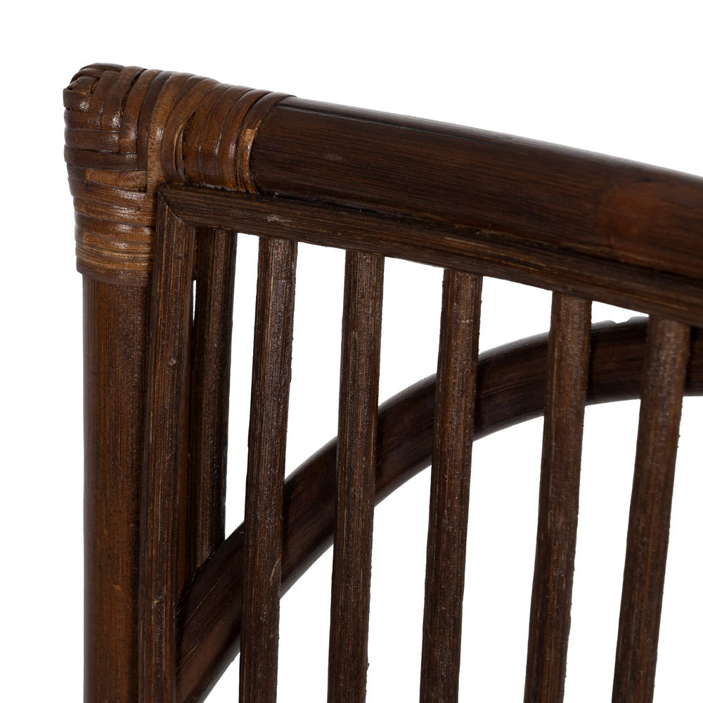 BROWN NATURAL FIBER LIVING ROOM CHAIR 57 X 57 X 90 CM