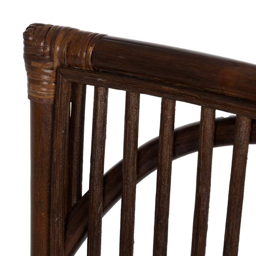 SILLA MARRÓN FIBRA NATURAL SALÓN 57 X 57 X 90 CM