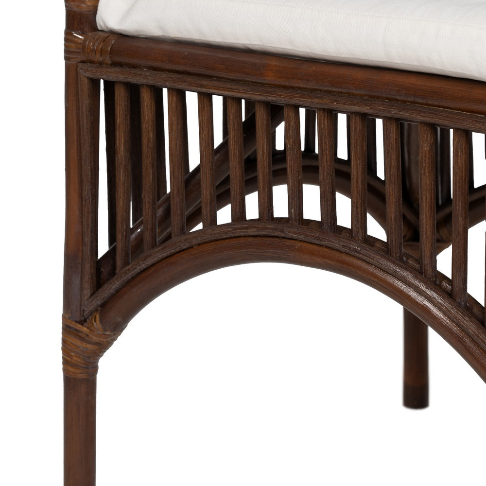 BROWN NATURAL FIBER LIVING ROOM CHAIR 57 X 57 X 90 CM