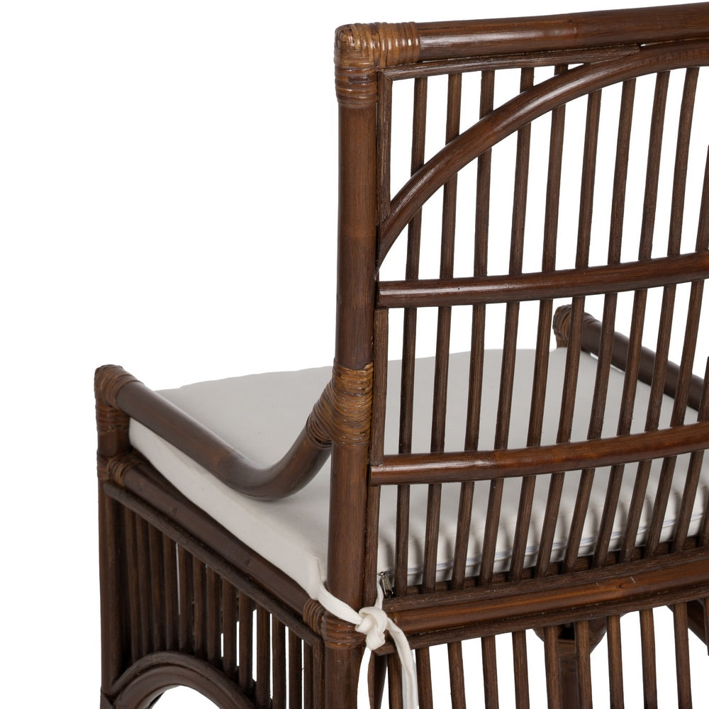 BROWN NATURAL FIBER LIVING ROOM CHAIR 57 X 57 X 90 CM