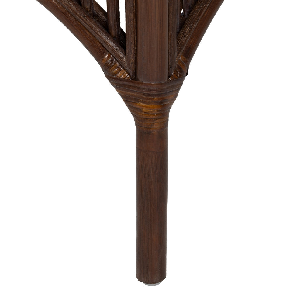 BROWN NATURAL FIBER LIVING ROOM CHAIR 57 X 57 X 90 CM
