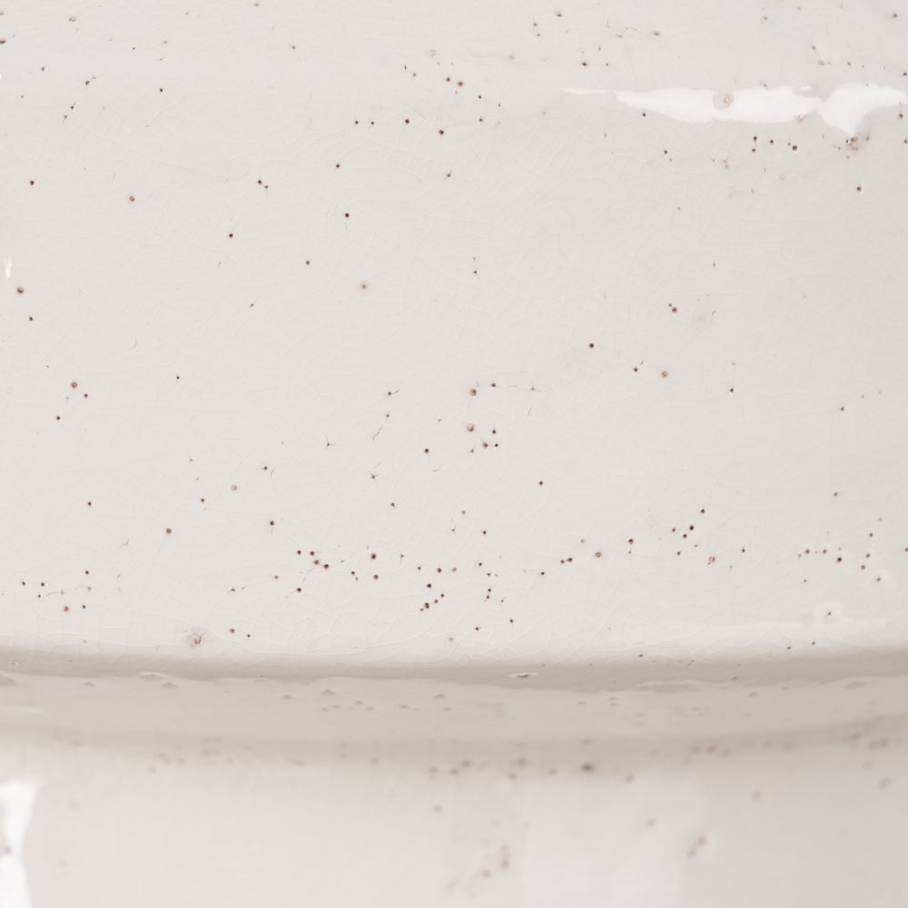 LÁMPARA MESA BLANCO TERRACOTA 40 X 40 X 45,50 CM