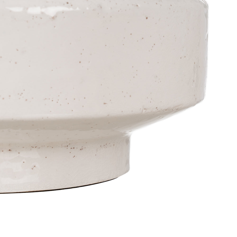 LÁMPARA MESA BLANCO TERRACOTA 40 X 40 X 45,50 CM