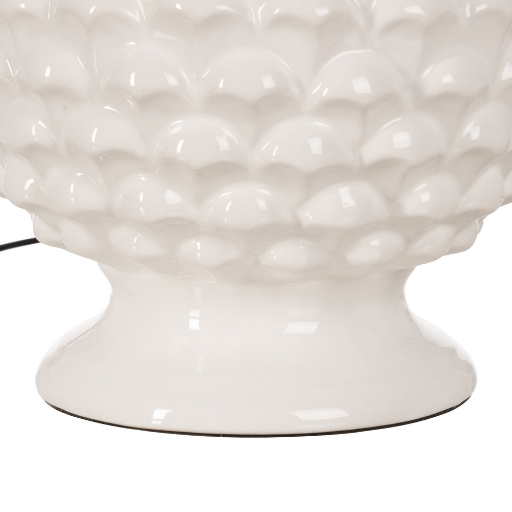 LÁMPARA MESA BLANCO CERÁMICA ILUMINACIÓN 38 X 38 X 58,50 CM