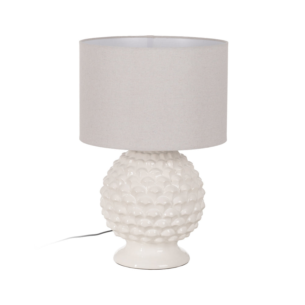WHITE CERAMIC TABLE LAMP LIGHTING 38 X 38 X 58.50 CM
