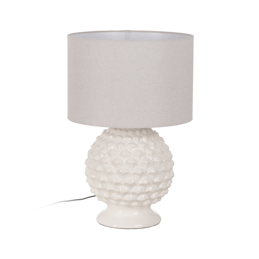 WHITE CERAMIC TABLE LAMP LIGHTING 38 X 38 X 58.50 CM