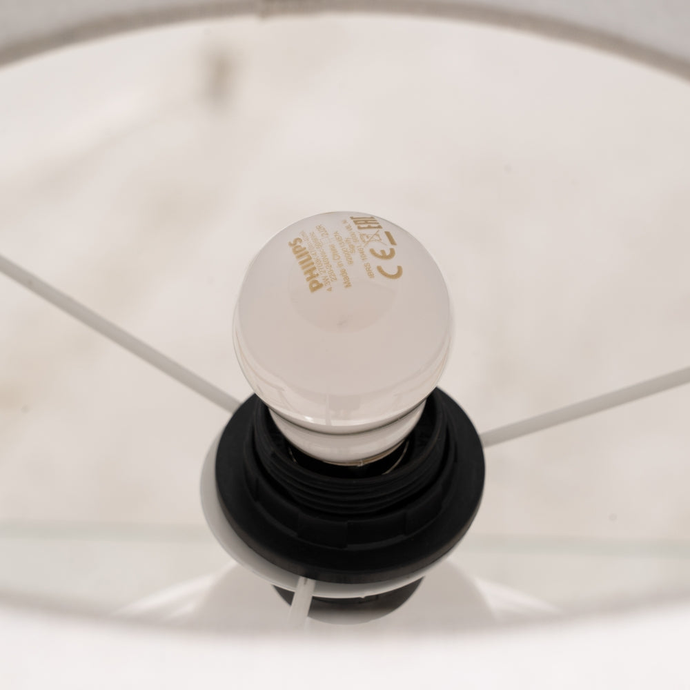 WHITE CERAMIC TABLE LAMP LIGHTING 38 X 38 X 67 CM