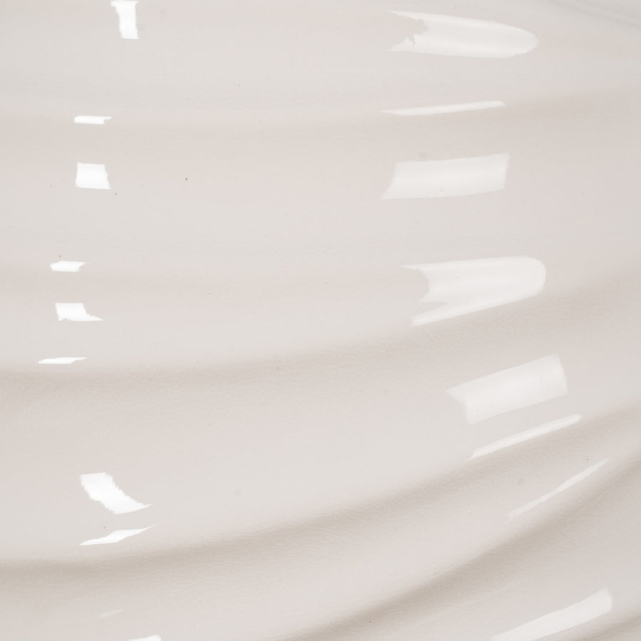 LÁMPARA MESA BLANCO CERÁMICA ILUMINACIÓN 38 X 38 X 67 CM