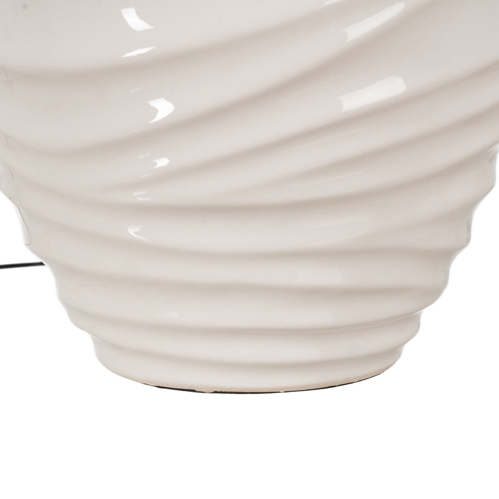 WHITE CERAMIC TABLE LAMP LIGHTING 38 X 38 X 67 CM