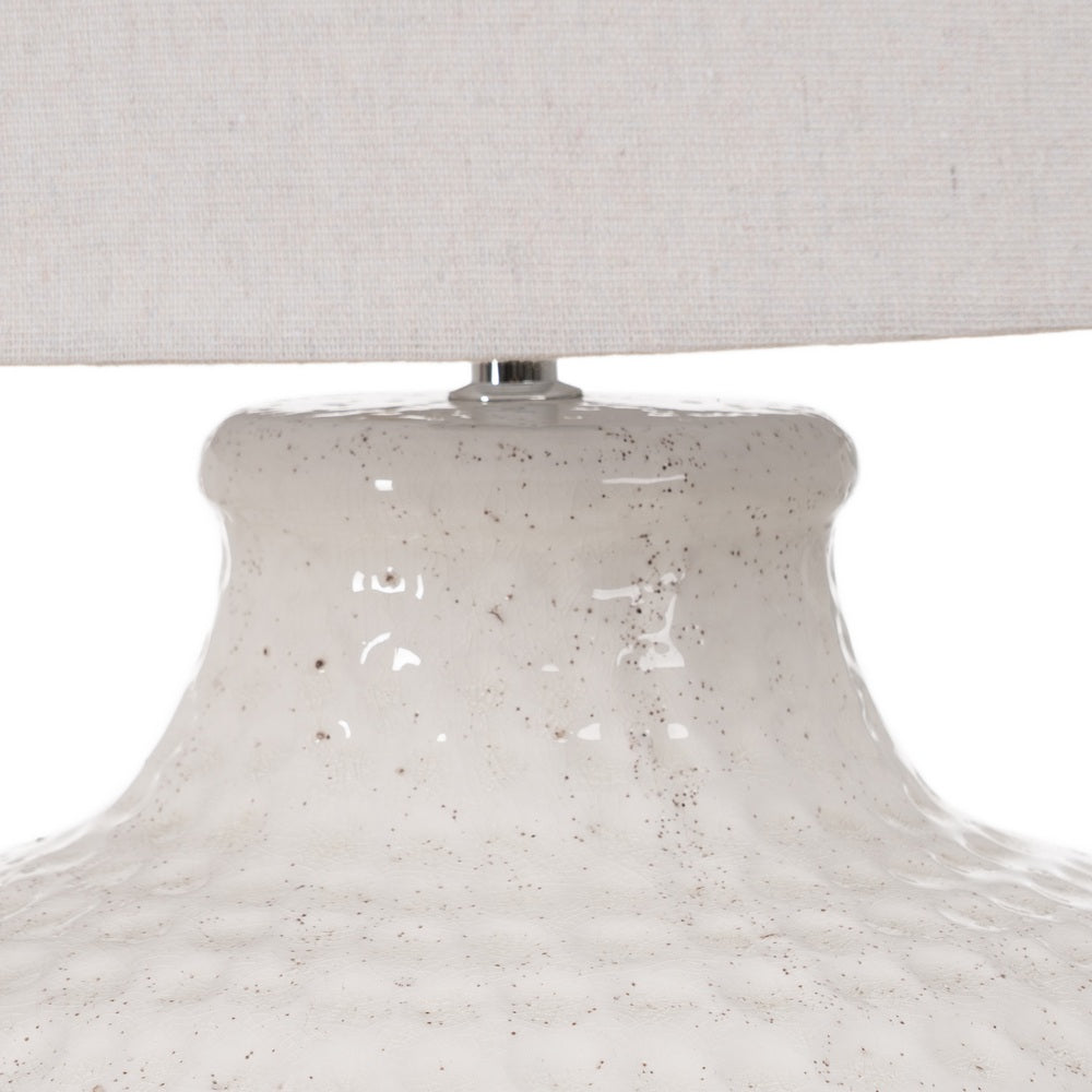 TABLE LAMP WHITE TERRACOTTA 43 X 43 X 57.50 CM