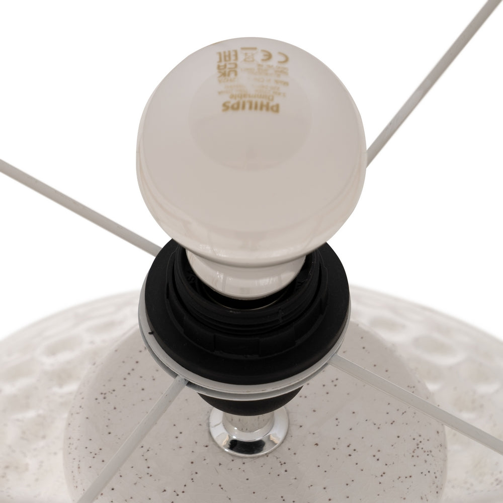 TABLE LAMP WHITE TERRACOTTA 43 X 43 X 57.50 CM