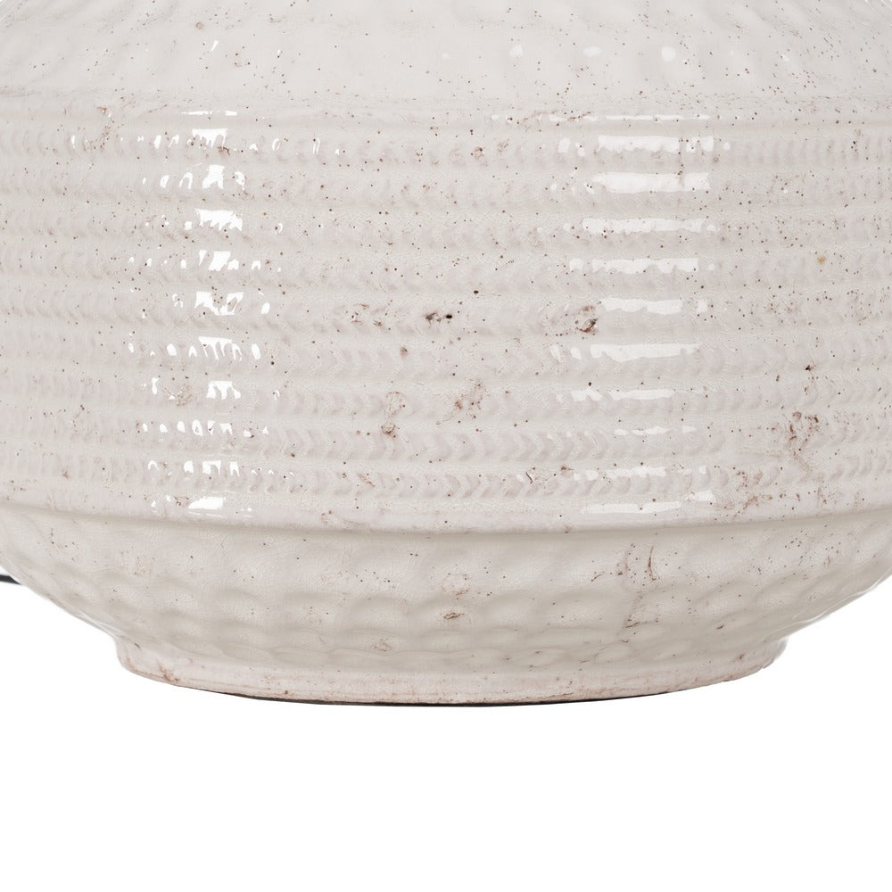TABLE LAMP WHITE TERRACOTTA 43 X 43 X 57.50 CM