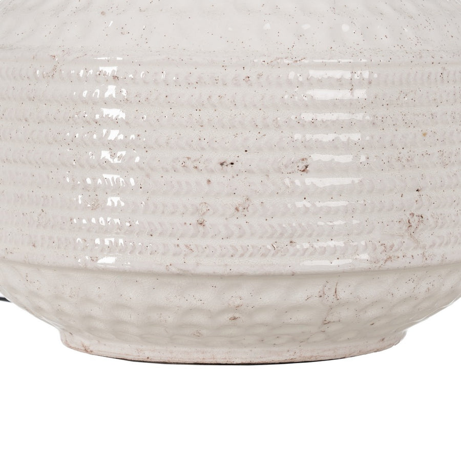 LÁMPARA MESA BLANCO TERRACOTA 43 X 43 X 57,50 CM