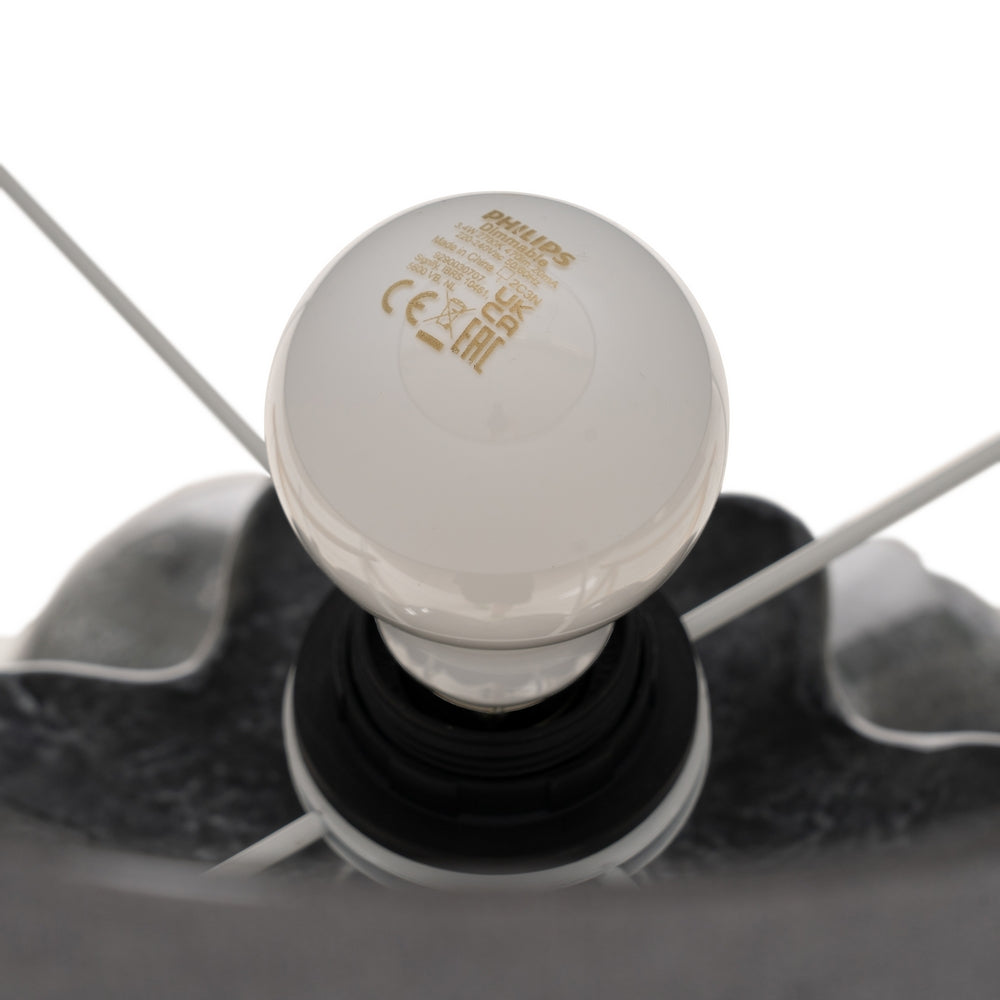 GREY CERAMIC TABLE LAMP LIGHTING 50 X 50 X 62.50 CM