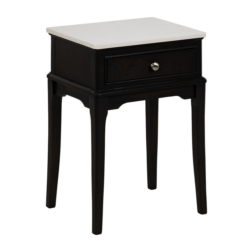 BLACK MARBLE-MDF SIDE TABLE 43 X 33 X 61 CM