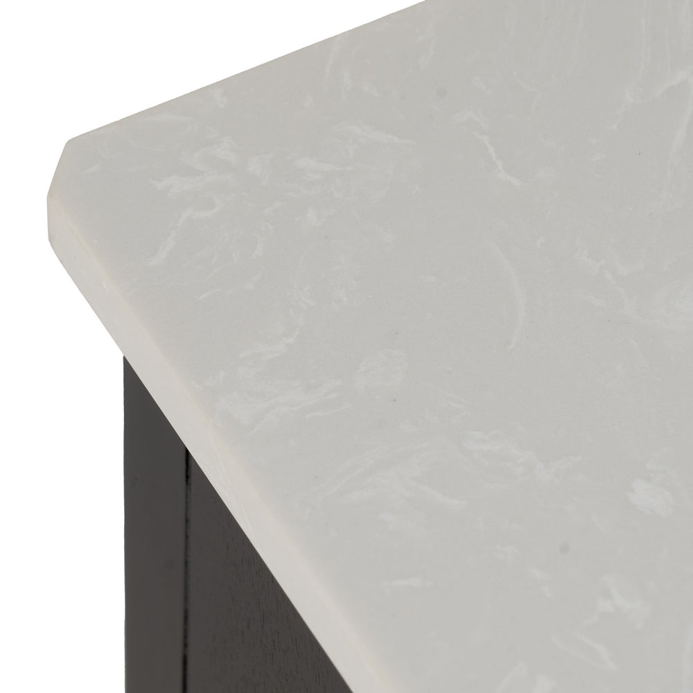 BLACK MARBLE-MDF CHEST OF DRAWERS 60 X 33 X 75.50 CM