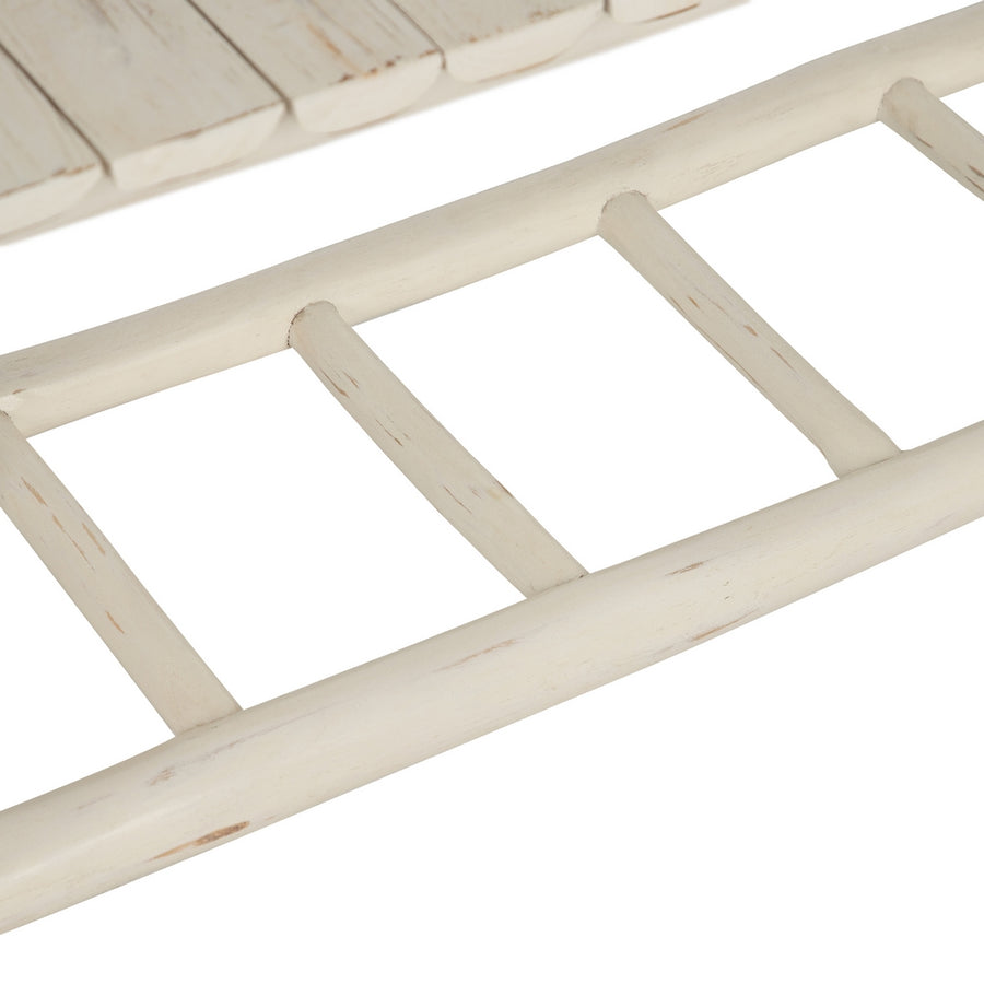 BLUSH WHITE TEAK BENCH 120 X 30 X 45 CM