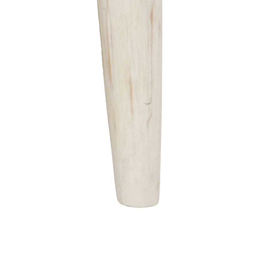 MESA CENTRO BLANCO ROZADO MADERA DE SUAR 100 X 70 X 45 CM