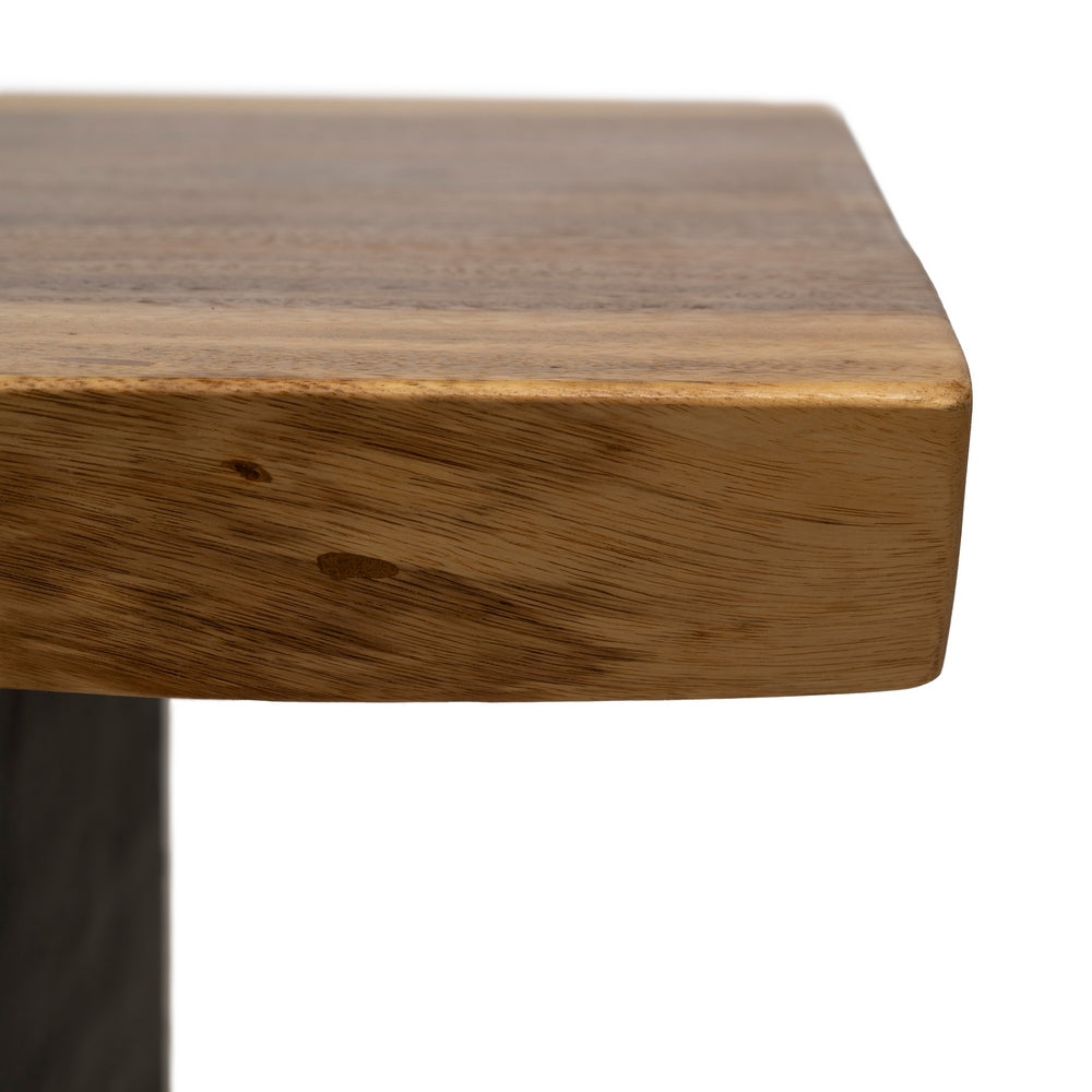 MESA CENTRO NATURAL MADERA-HIERRO SALÓN 150 X 70 X 45 CM