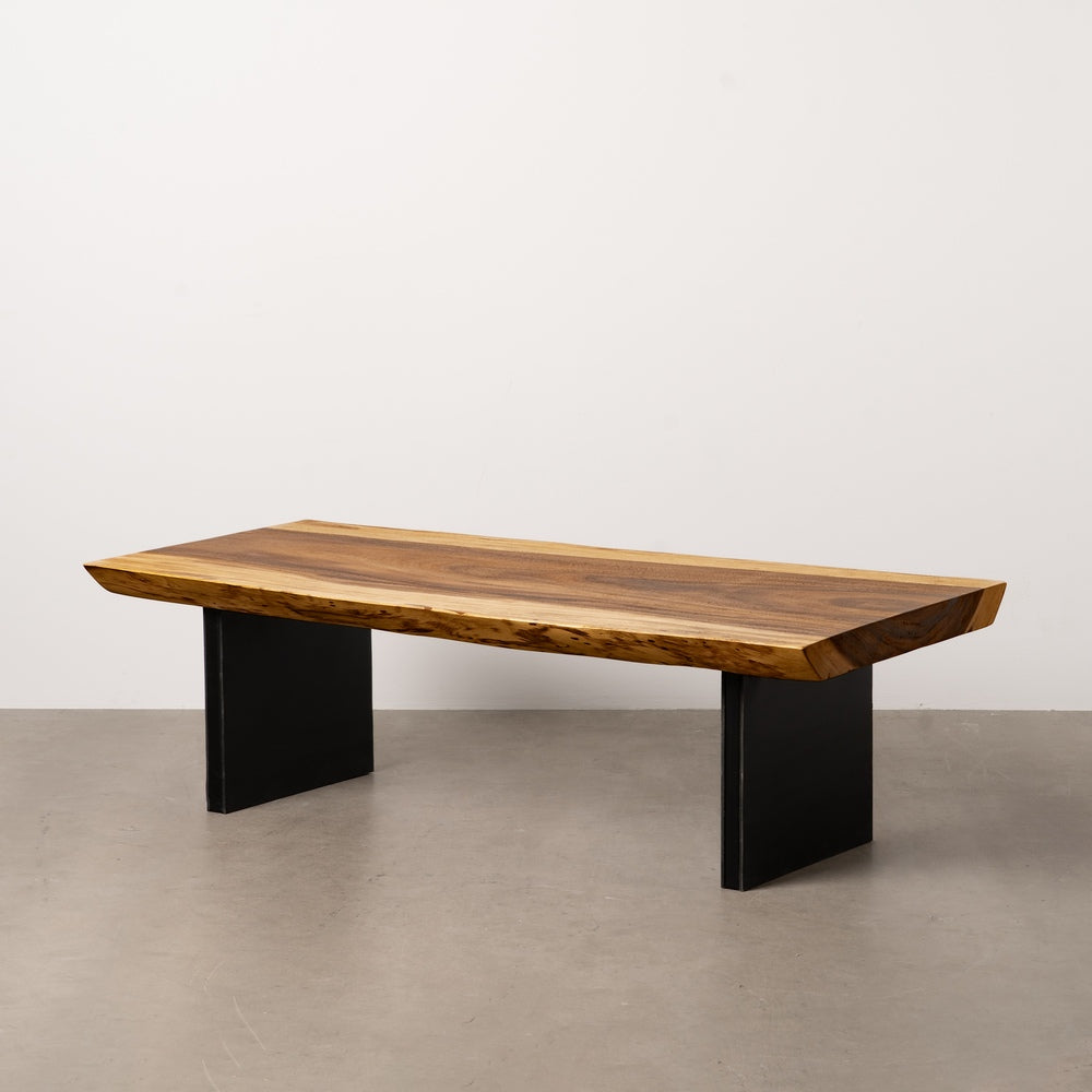 MESA CENTRO NATURAL MADERA-HIERRO SALÓN 150 X 70 X 45 CM