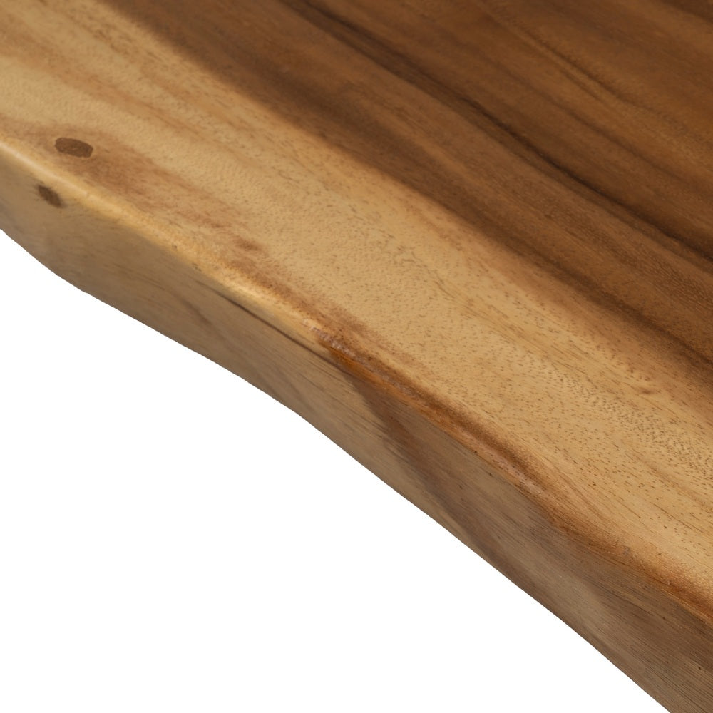 MESA COMEDOR NATURAL MADERA-HIERRO SALÓN 200 X 80 X 80 CM