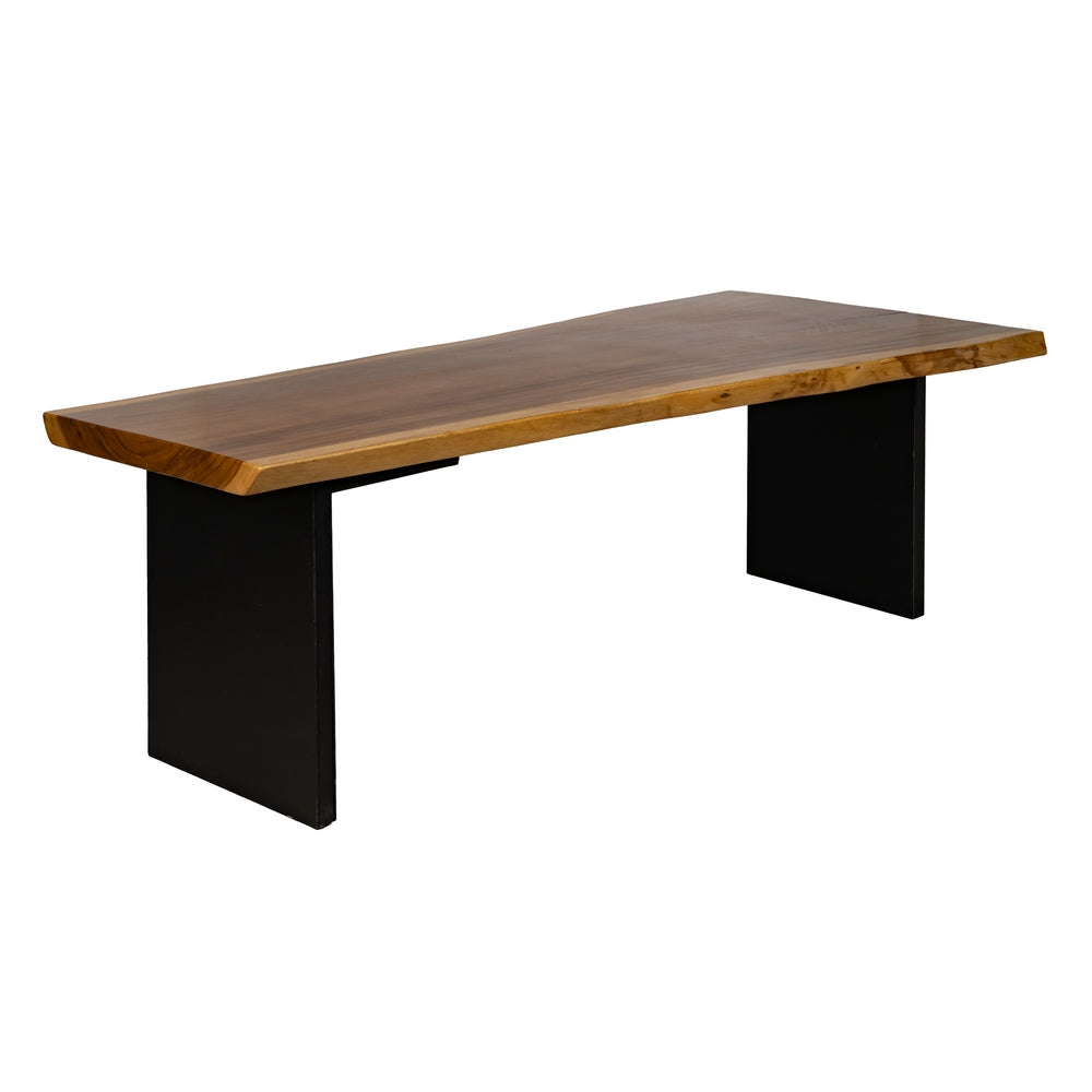 NATURAL DINING TABLE WOOD-IRON LIVING ROOM 300 X 80 X 80 CM