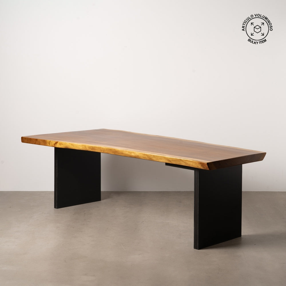 MESA COMEDOR NATURAL MADERA-HIERRO SAL�N 300 X 80 X 80 CM