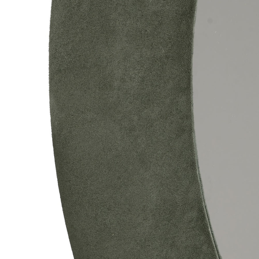 GREEN ROUND MIRROR MDF-WOVEN 100 X 4 X 100 CM
