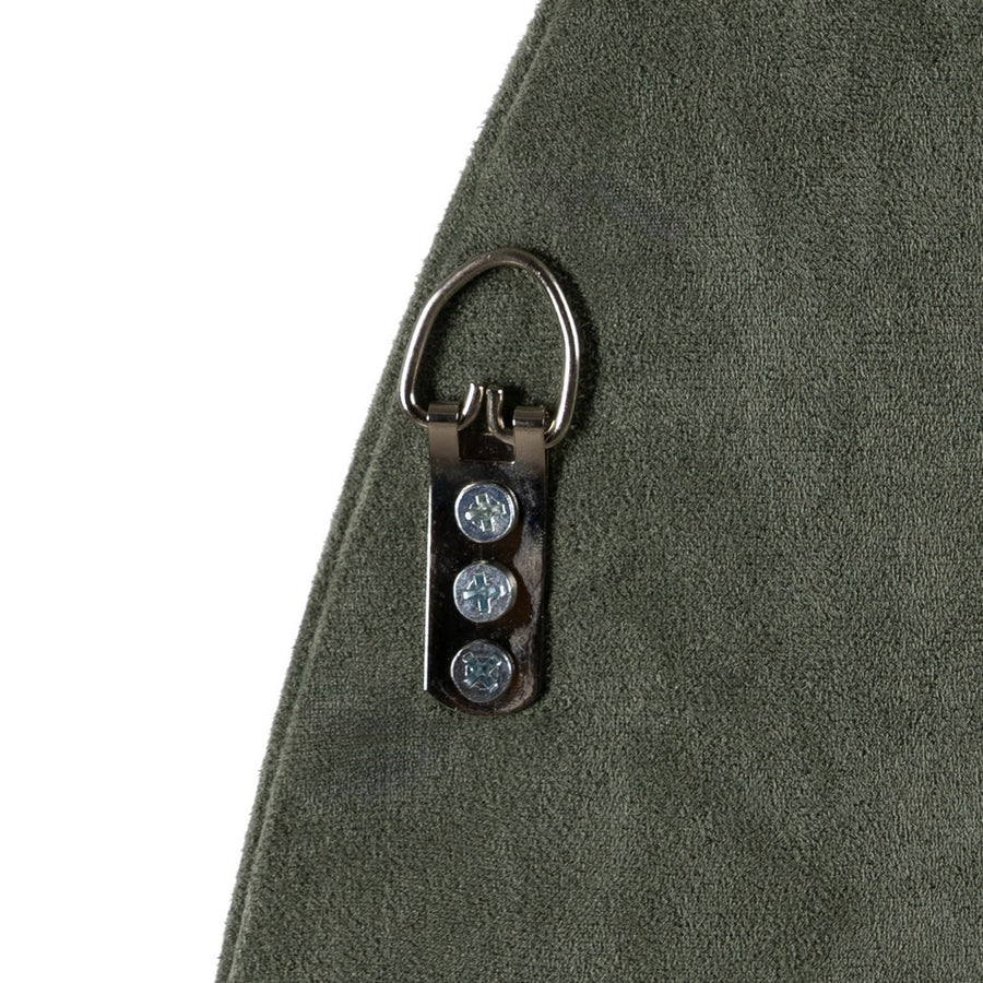 GREEN ROUND MIRROR MDF-WOVEN 100 X 4 X 100 CM