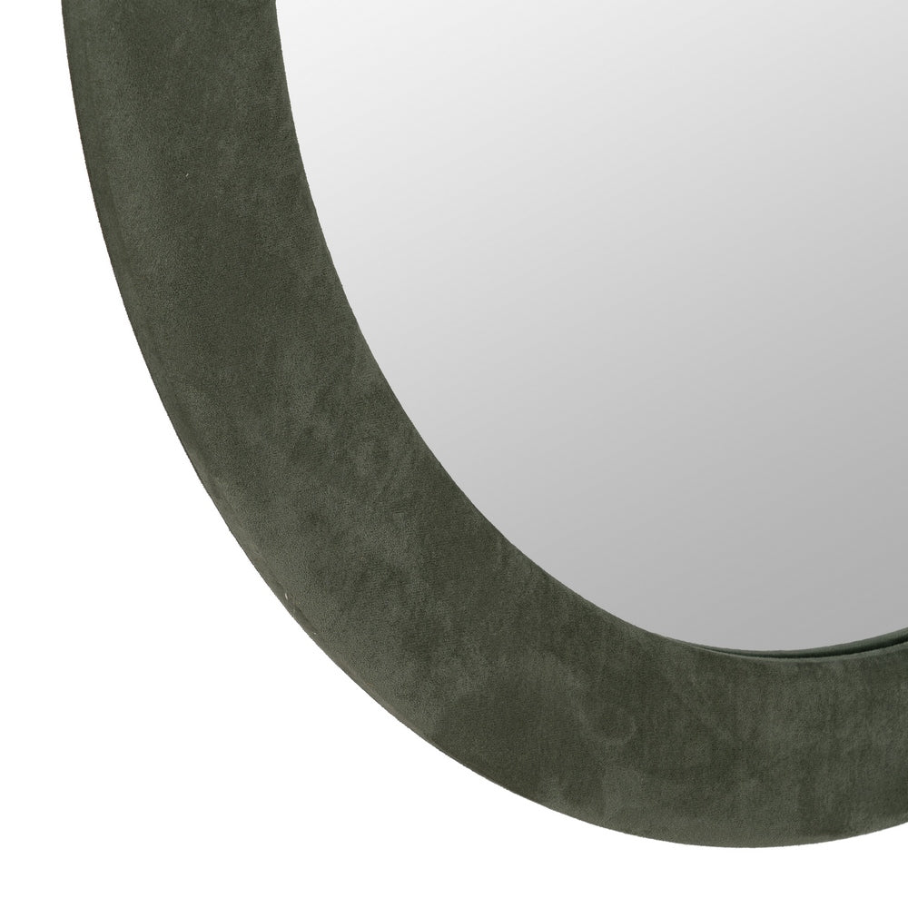 ESPEJO REDONDO VERDE MDF-TEJIDO 120 X 4 X 120 CM