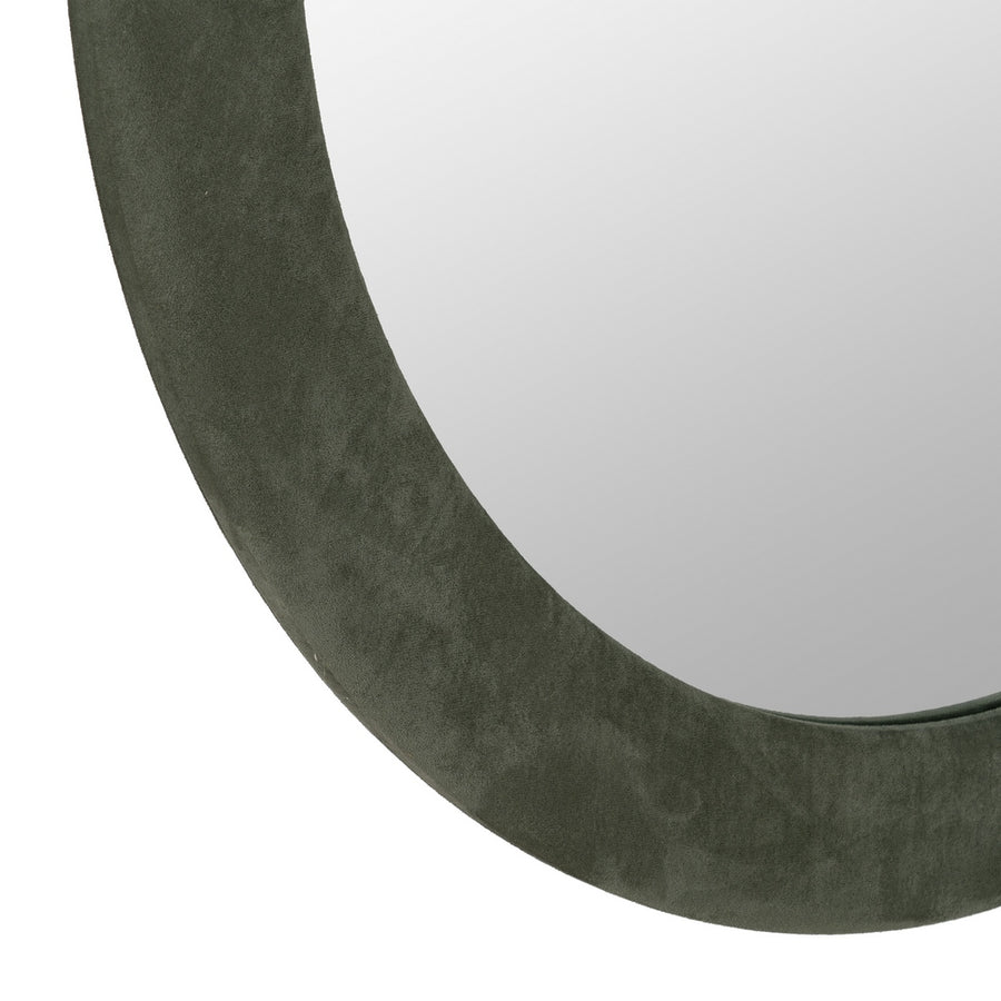 ESPEJO REDONDO VERDE MDF-TEJIDO 120 X 4 X 120 CM