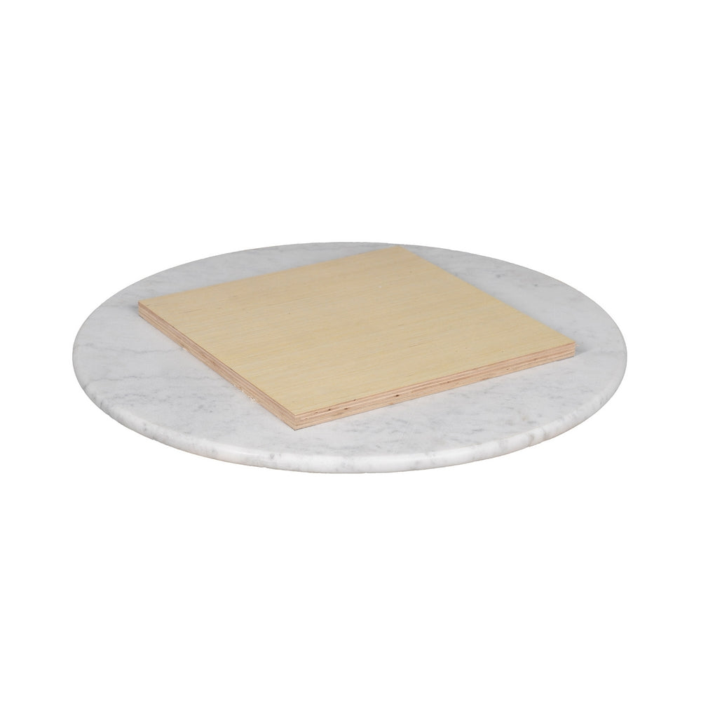 ROUND WHITE MARBLE LIVING ROOM TABLETOP 60 X 60 X 1.80 CM