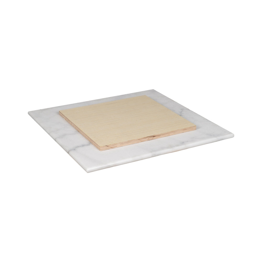 MARBLE WHITE SQUARE TABLETOP 60 X 60 X 1.80 CM