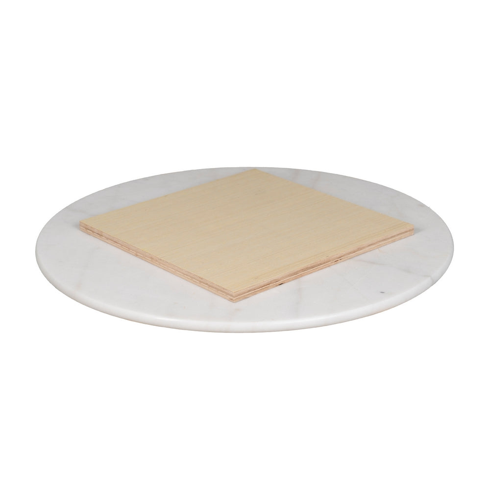 TABLERO MESA REDONDO BLANCO MÁRMOL SALÓN 70 X 70 X 1,80 CM