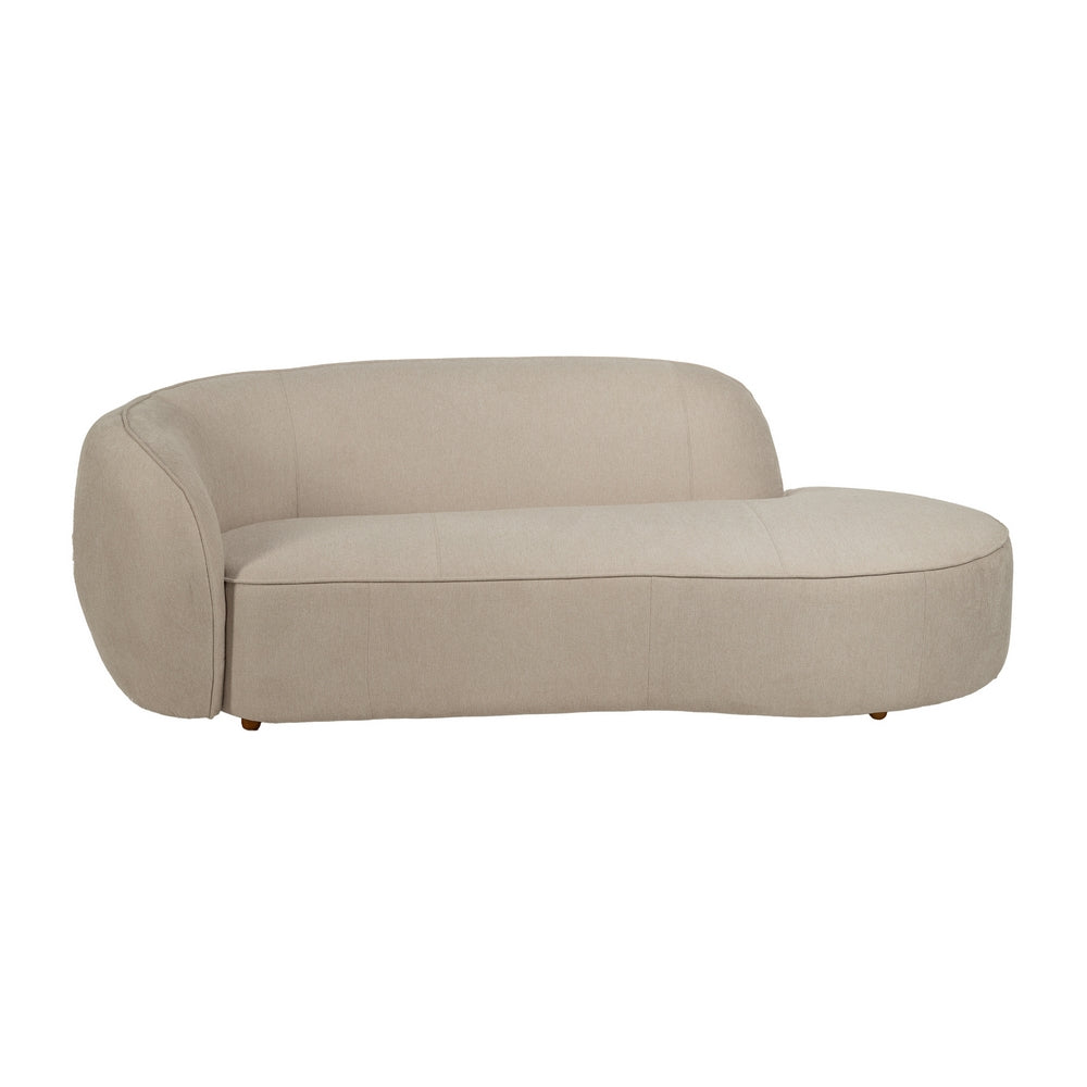 SOF� 3 PLAZAS BEIGE TEJIDO-MADERA 229 X 100 X 76 CM