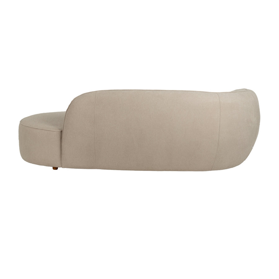 SOFÁ 3 PLAZAS BEIGE TEJIDO-MADERA 229 X 100 X 76 CM